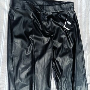 DKNY Black Leather Pants